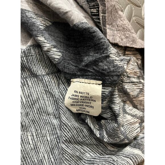 Vintage Jams World Rayon Shirt Geometric Black White Retro Surf‎ Mens Size Med - Picture 6 of 13